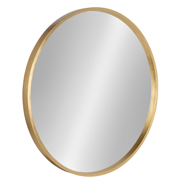 kate & laurel Travis Round Wood Accent Wall Mirror
