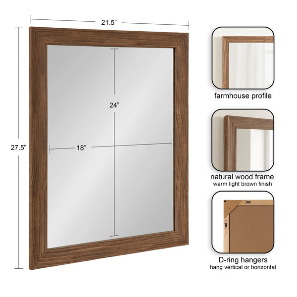 Kate & Laurel Travon Rectangle Bathroom Wall Mirror