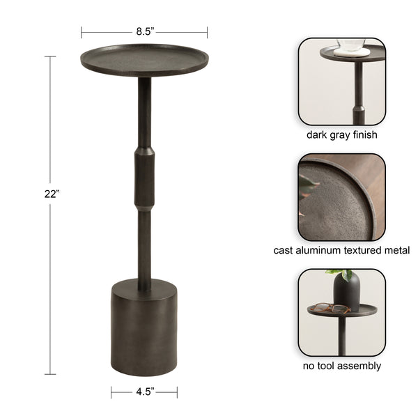 Kate & Laurel Truxton Pedestal Metal Table