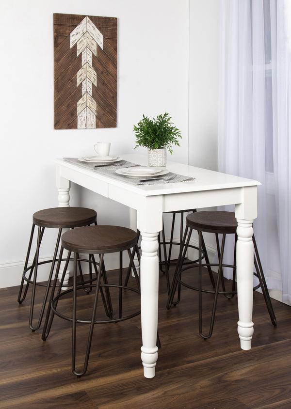 Kate & Laurel Tully Wood And Metal Bar Stools 4 Pack