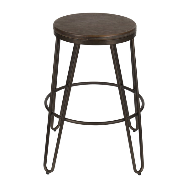 Kate & Laurel Tully Wood And Metal Bar Stools 4 Pack