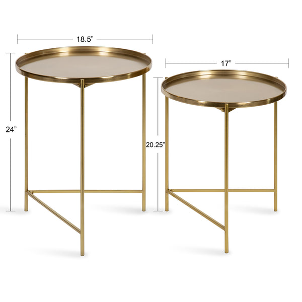 Kate & Laurel Ulani Round Metal Accent Tables