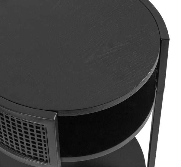 Kate & Laurel Urso Round Side Table Wood And Metal