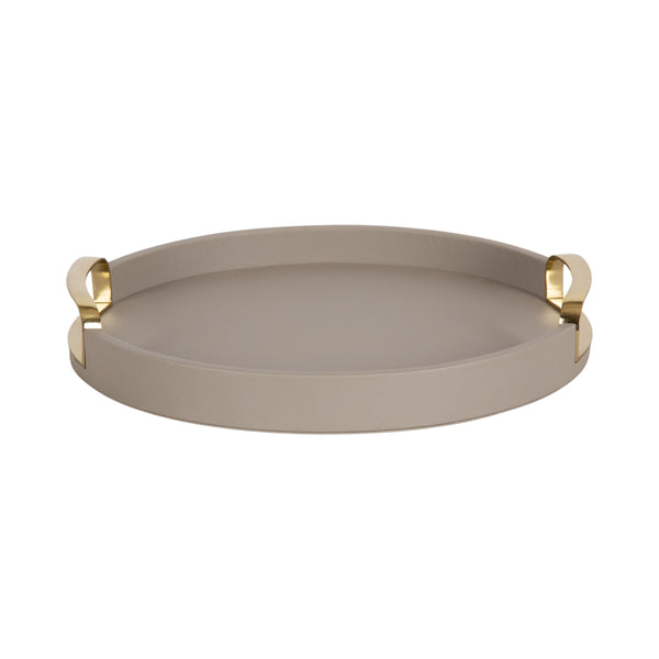 Kate & Laurel Valeska Round Tray With Handles