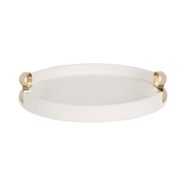Kate & Laurel Valeska Round Tray With Handles