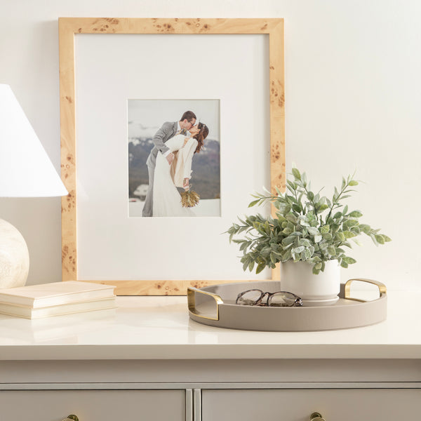 Kate & Laurel Valeska Round Tray With Handles