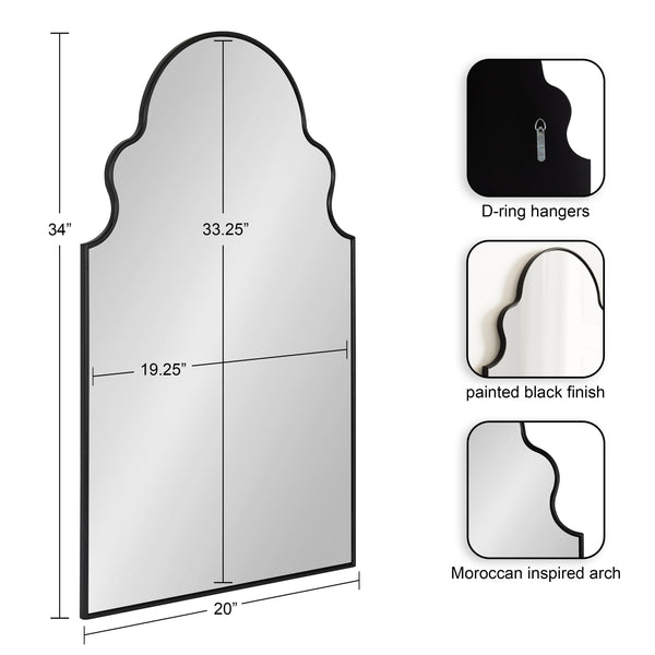 Kate & Laurel Vania Moroccan Arch Wall Mirror