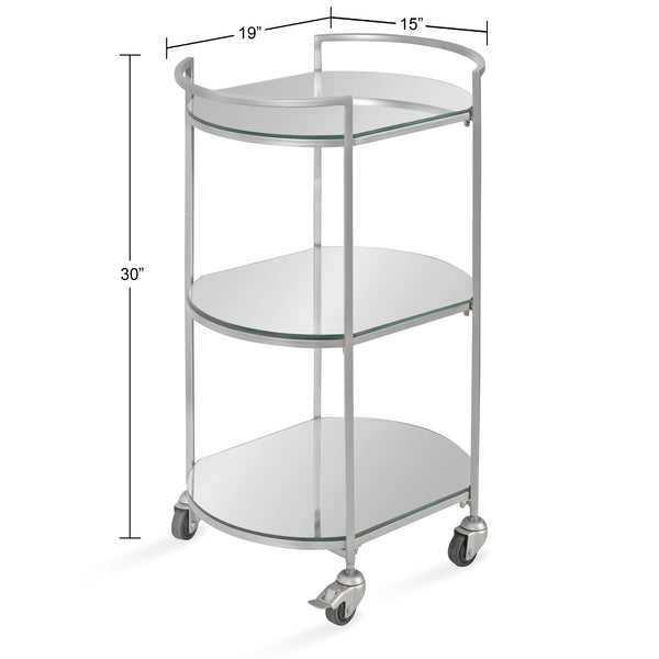 Kate & Laurel Vasseur Metal Bar Cart