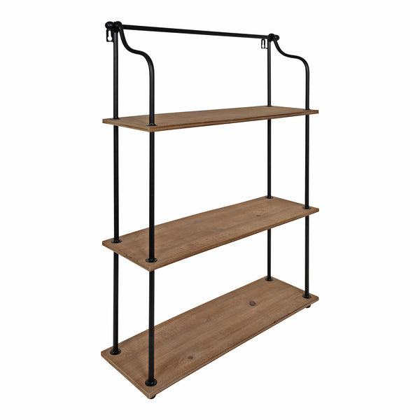 Kate & Laurel Walters Wood And Metal 3-Tier Shelving