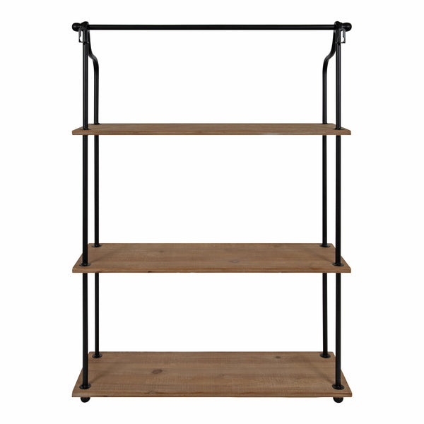 Kate & Laurel Walters Wood And Metal 3-Tier Shelving