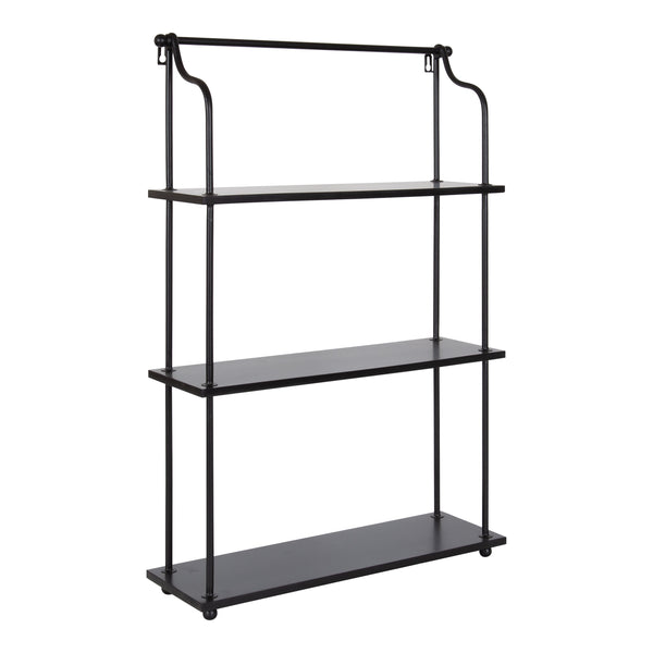 kate & laurel Walters Wood and Metal 3-Tier Shelving