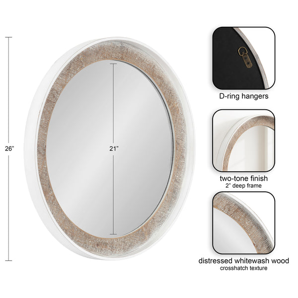 Kate & Laurel Warbrook Round Wall Mirror