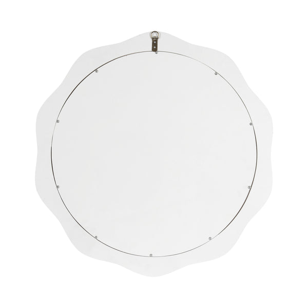 Kate & Laurel Wavern Round Wavy Mirror