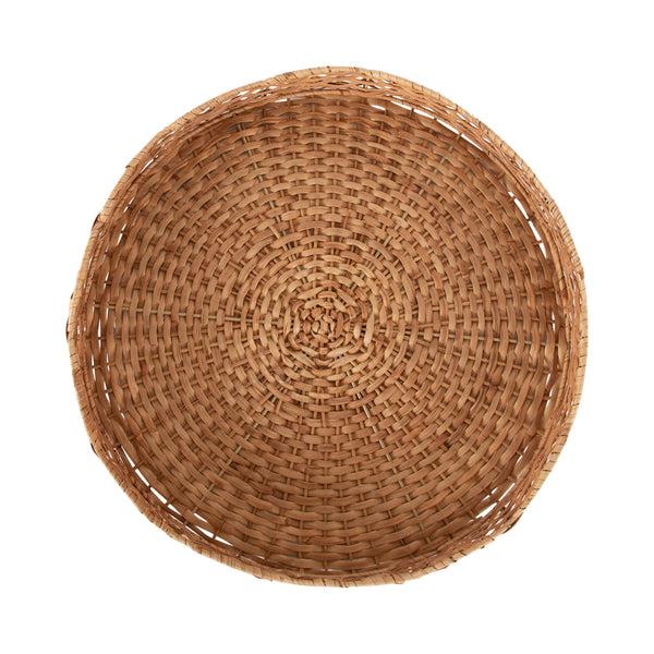 Kate & Laurel Wavley Rattan Round Tray