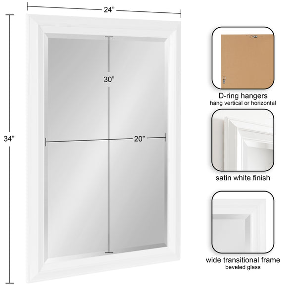Kate & Laurel Whitley Framed Rectangle Wall Mirror