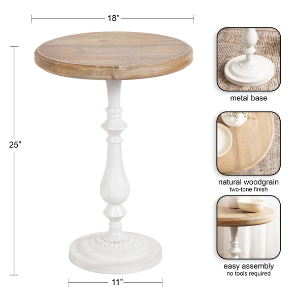 Kate & Laurel Wixley Wood And Metal Side Table