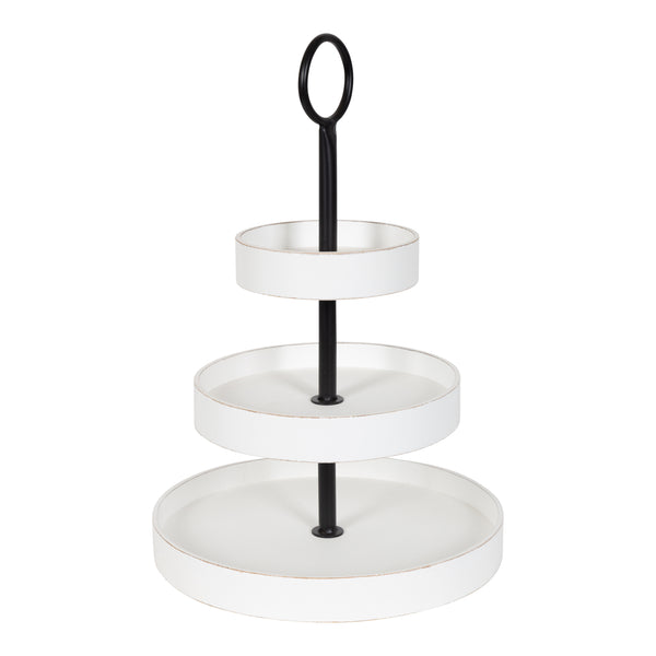 Kate & Laurel Woodmont 3 Tiered Wood Tray