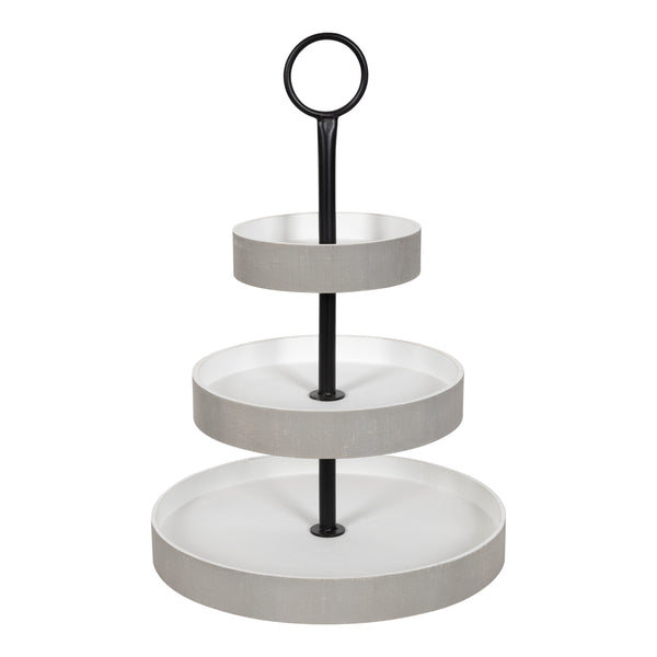 Kate & Laurel Woodmont 3 Tiered Wood Tray