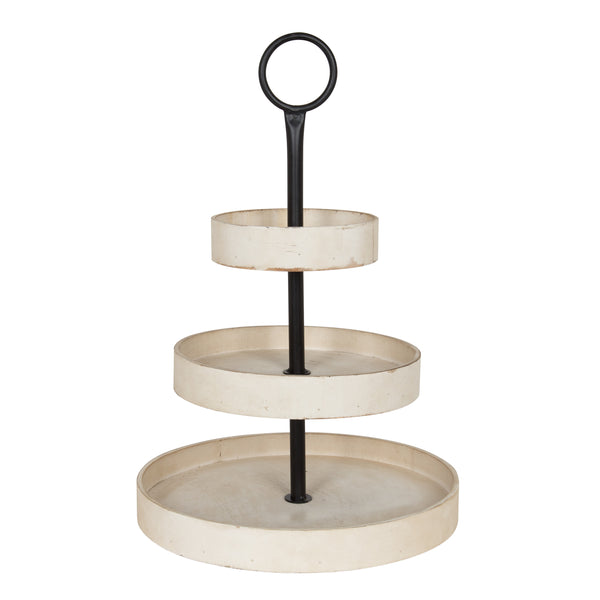 Kate & Laurel Woodmont 3 Tiered Wood Tray
