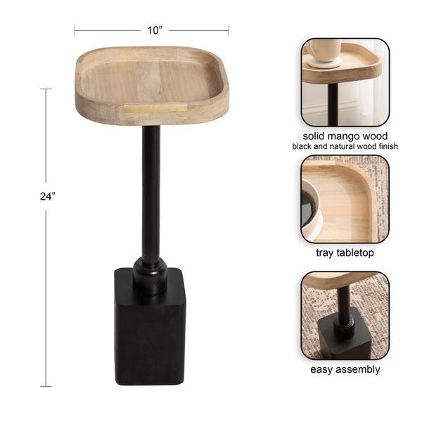 Kate & Laurel Woodrow Square Drink Table