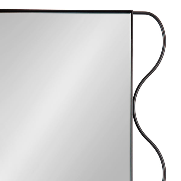 Kate & Laurel Wriggle Wavy Wall Mirror Metal