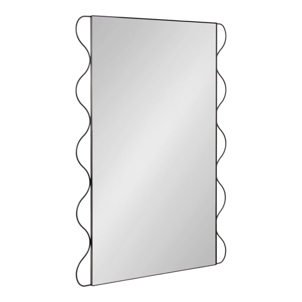 kate & laurel Wriggle Wavy Wall Mirror Metal