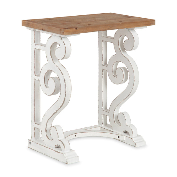 kate & laurel Wyldwood Carved Wood Side Table