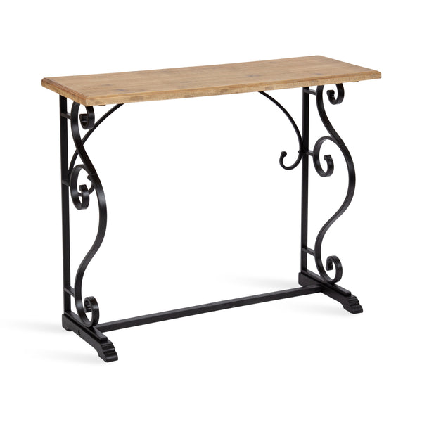 Kate & Laurel Wyldwood Metal And Wood Console Table