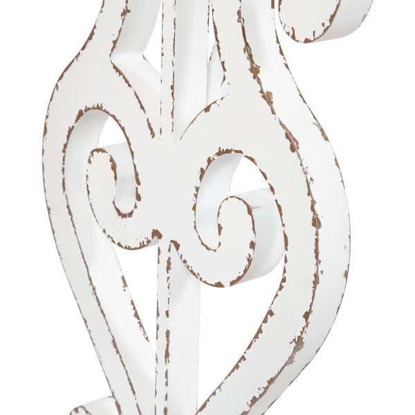 Kate & Laurel Wyldwood Rustic Carved Wood Desk