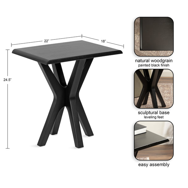 Kate & Laurel Yates Wood Side Table