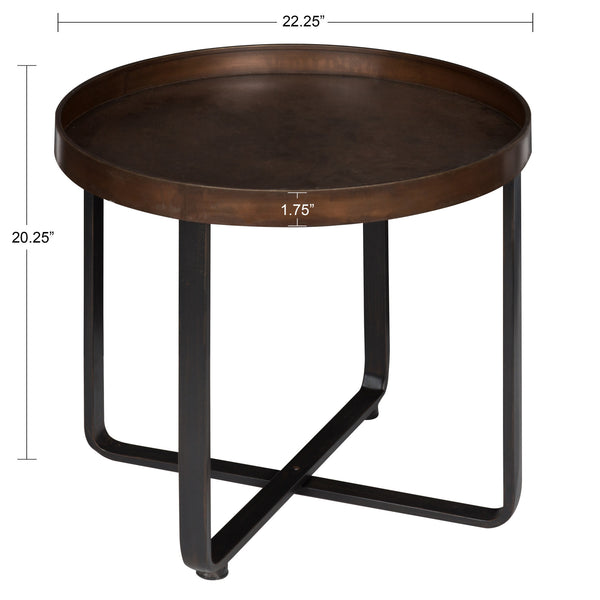 Kate & Laurel Zabel Round Metal End Table