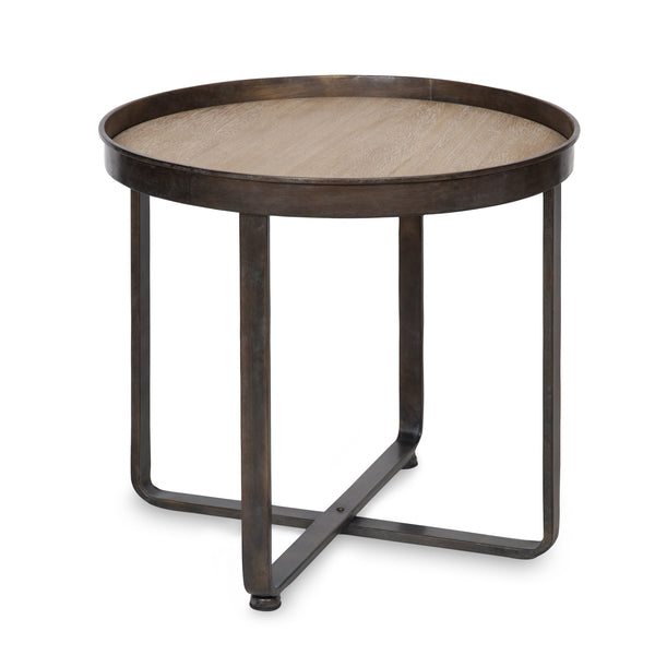 kate & laurel Zabel Round Metal End Table
