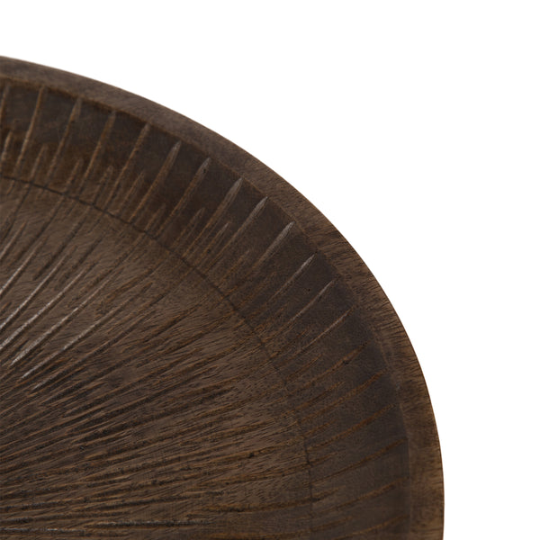 Kate & Laurel Zandros Round Carved Tray