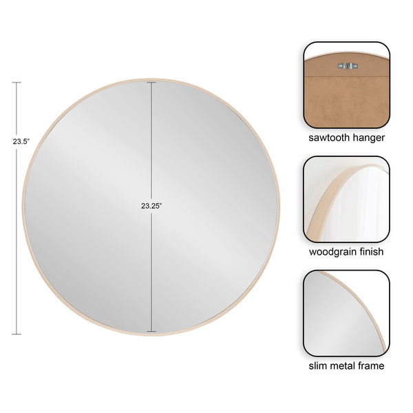 Kate & Laurel Zayda Metal Round Mirror
