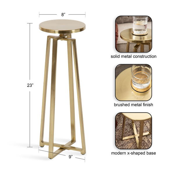 Kate & Laurel Zia Metal Drink Table