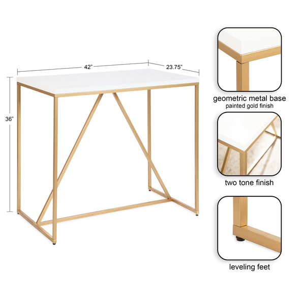 Kate & Laurel Kaya Wood And Metal Counter Height Pub Table