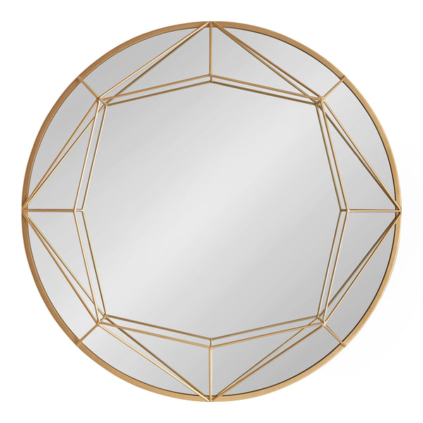 Kate & Laurel Keyleigh Round Metal Framed Wall Mirror