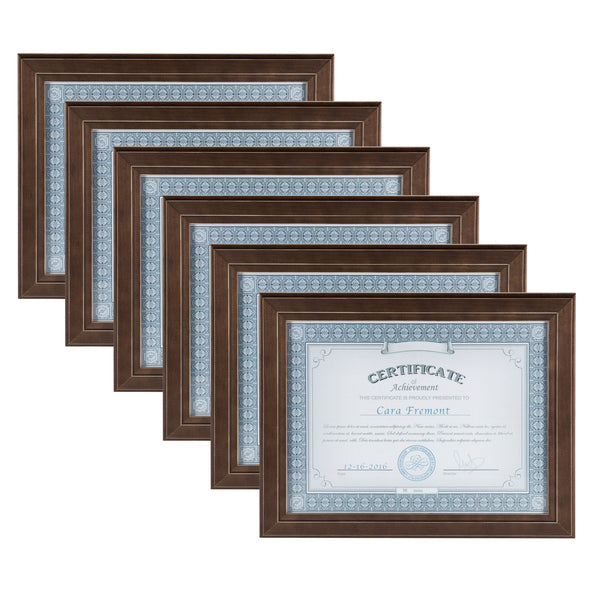 Kate & Laurel Kieva 8.5x11 Wood Document Frame Set Of 6