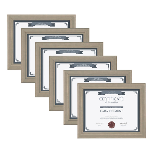kate & laurel Kieva 8.5x11 Wood Document Frame Set of 6