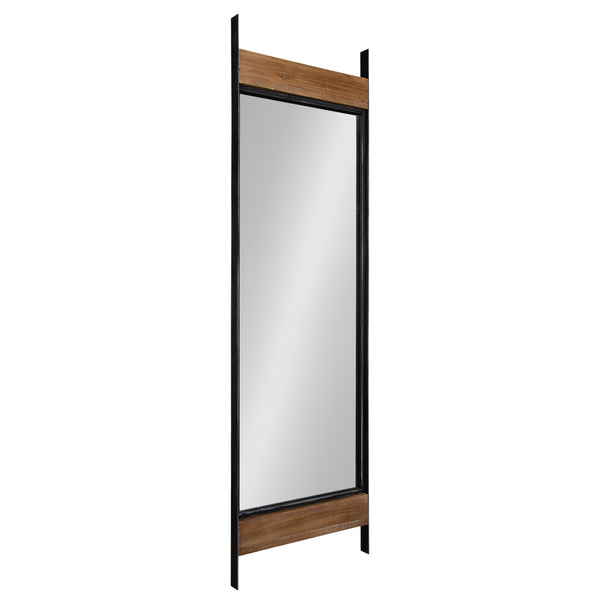 kate & laurel Kincaid Wood and Metal Full Length Leaner Mirror