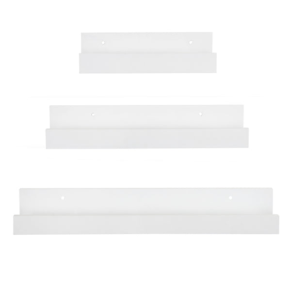 Kate & Laurel Levie Wooden Picture Ledge Wall Shelf Set