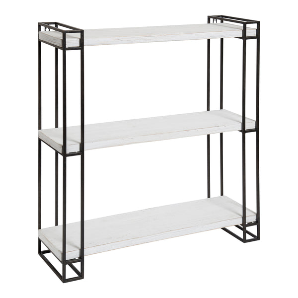 Kate & Laurel Lintz Wood And Metal Floating Wall Shelves