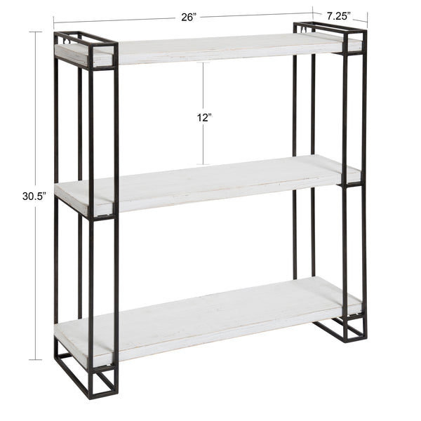 Kate & Laurel Lintz Wood And Metal Floating Wall Shelves