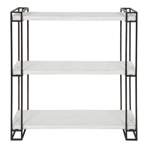 Kate & Laurel Lintz Wood And Metal Floating Wall Shelves
