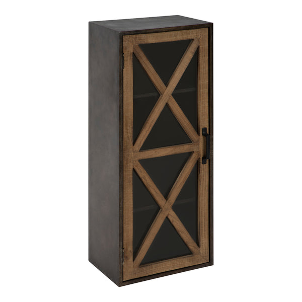 kate & laurel Mace Decorative Rustic Floating Storage Cabinet