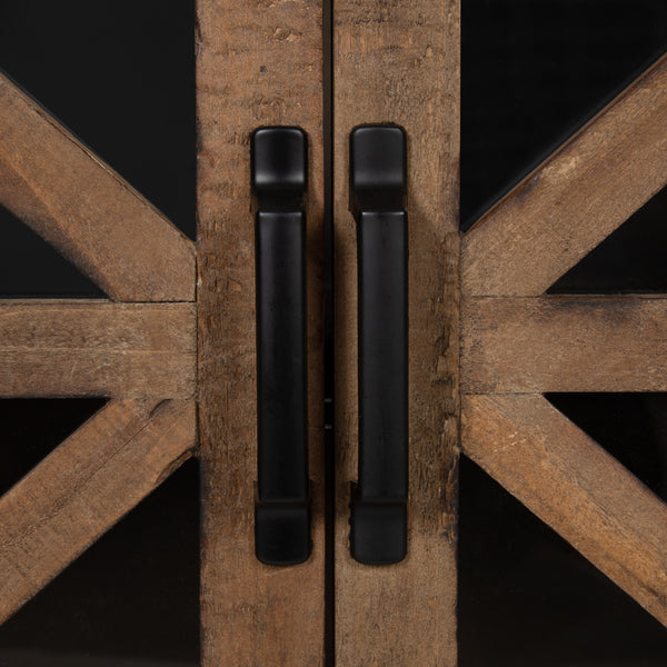 Kate & Laurel Mace Decorative Wall Mounted Rustic Wood And Metal 2-Door Cabinet