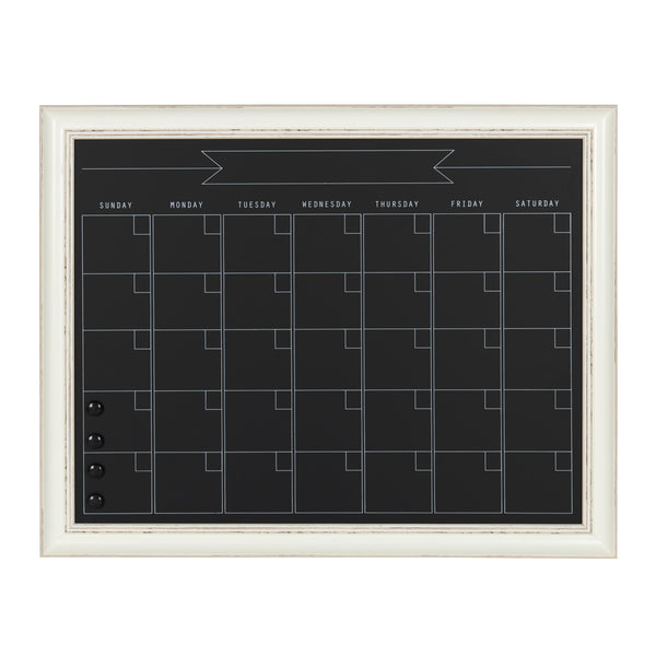 Kate & Laurel Macon Framed Magnetic Chalkboard Monthly Calendar