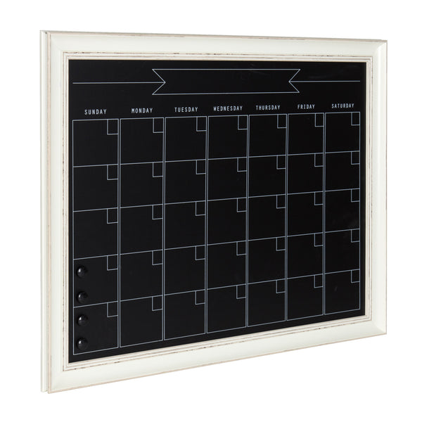 Kate & Laurel Macon Framed Magnetic Chalkboard Monthly Calendar