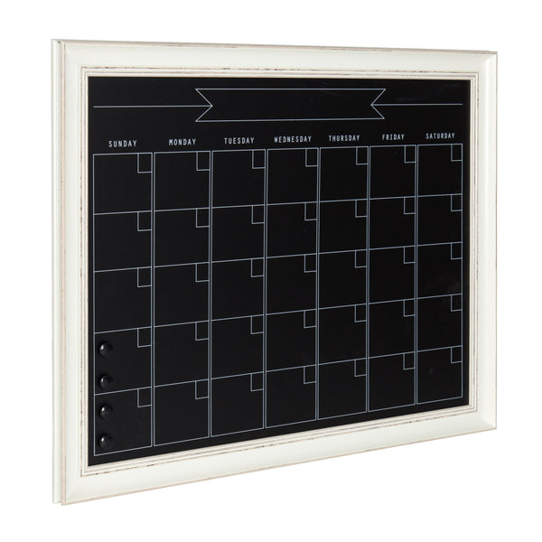 kate & laurel Macon Framed Magnetic Chalkboard Monthly Calendar