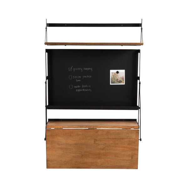 Kate & Laurel McAllister Wood And Metal Floating Desk With Chalkboard